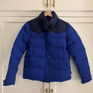 Women’s small Patagonia Bivy jacket, mushroom print lining